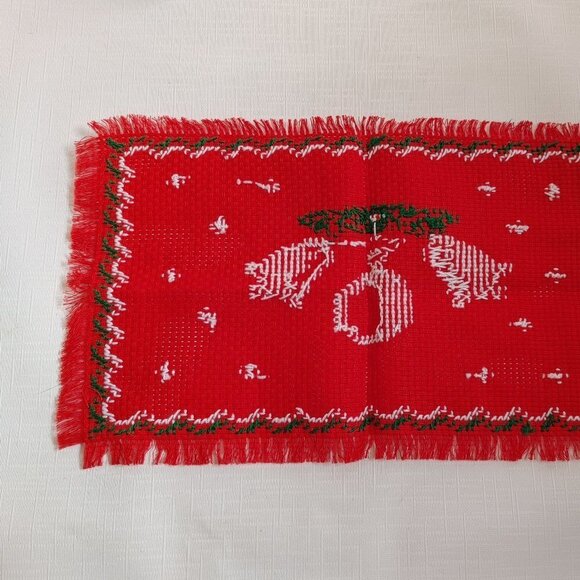 PRETTY SILVER BELLS Placemat Table Runner Hand Made Danish Aesthetic - Picture 2 of 5